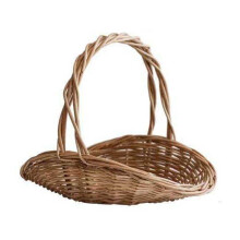 Rainbow Handwoven Picnic Basket with Lid - Portable Storage, Fruit Picking, Flower Arrangement Basket (B, Wood) Under $5