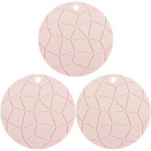 Lot de 3 dessous de plat en silicone pour poêles et casseroles chaudes, réutilisables.