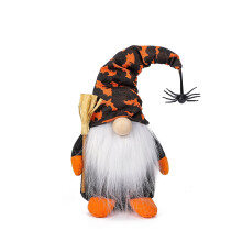 Décorations de gnomes d'Halloween en peluche, lutins rouges faits main de style scandinave, ornements de table pour la maison, Noël