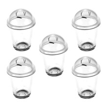 5 Mini Tazas de Café Modelos Transparentes Tazas de Té Preciosas Figuras de Tazas de Agua