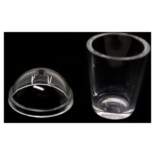 5 Mini-Kaffeetassenmodelle, transparente Teetassen, hübsche Wasserbecherfiguren 2