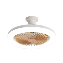 Ventilatore da soffitto YOBOLK con luci, ventilatore basso con luce integrata, lampada da soffitto con ventilatore, ventilatore elettrico nascosto