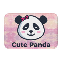 Tapis de bain antidérapant ultra doux avec logo panda mignon, idéal pour la salle de bain, la cuisine, la chambre et toute la maison. Dimensions :