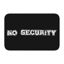 Tapis de bain antidérapant ultra doux avec logo « No Security » pour salle de bain, cuisine, chambre et maison, 40 x 60 cm (15,75 x 23,62