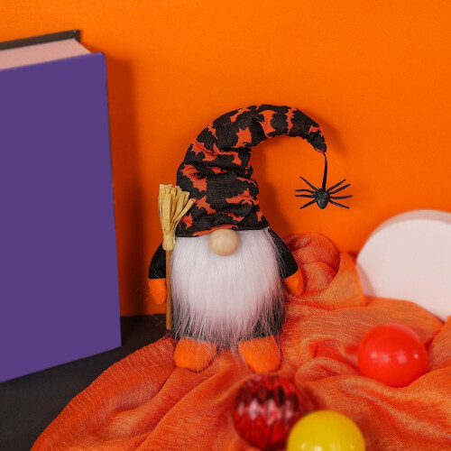 Λούτρινα διακοσμητικά για το Halloween με ξωτικά, κόκκινα χειροποίητα σκανδιναβικά 1