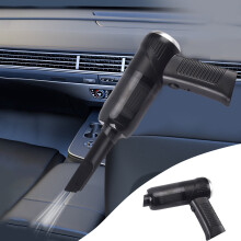 Aspirador de pó WJSXC para casa, pequeno, sem fio, recarregável, automático, potente, para carro, computador de mesa, preto.