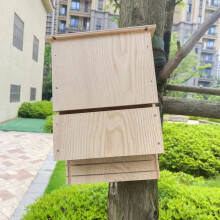 Outdoor Bat House, Wooden Box, Untreated Spiral Bat House, A