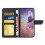 Capa compatível com Samsung Galaxy A12, capa de couro resistente a quedas e impactos com alça de pulso, capa flip de PU com estampa de flores e 2