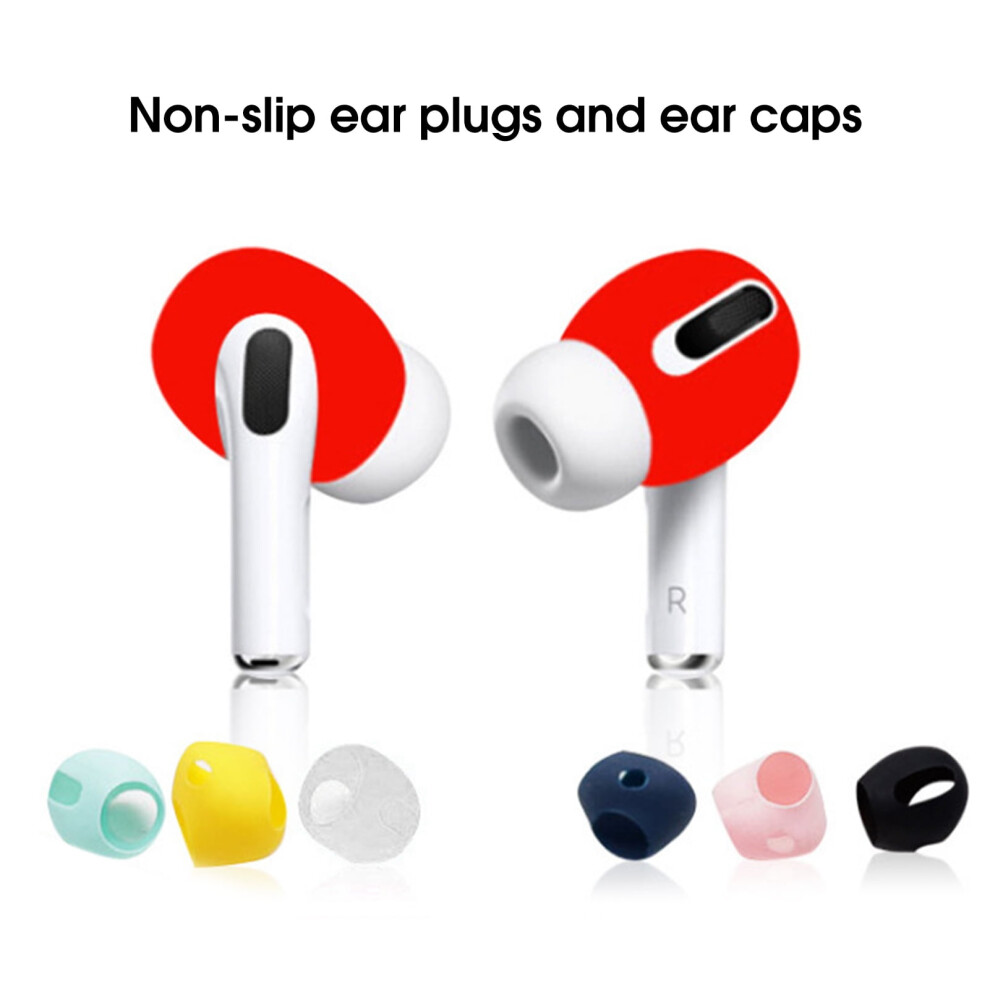 Susuchens 1 Pair Earphone Cover Anti-Scratch Dust-Proof Lightweight Silicone Ear Tips Cap Replacement For Compatible With Airpods Pro Dark/Blue 9083649941256