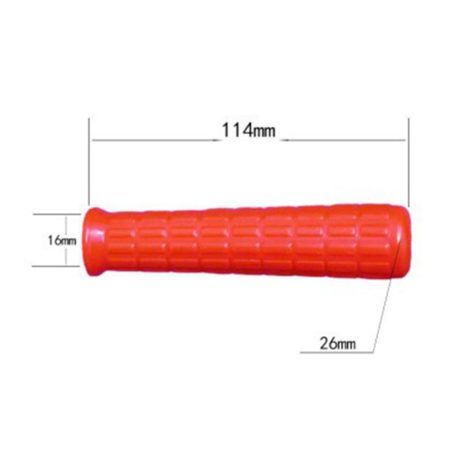 2Pcs Wheelbarrow Rubber Handles, Round Tubes Red Replacement Universal Handles 2
