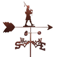 Stainless Steel Weather Vane for Garden Yard Roof Cupola with Smooth 360 Wind Direction Display