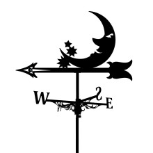 Weather Vane Retro Farm Scene Metal Wind Vane for Outdoor Garden Roof Decoration and Wind Direction Indicator