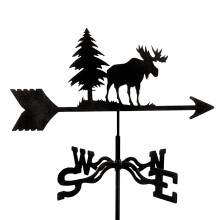 Metal Moose Weather Vane Wind Direction Indicator for Outdoor Garden Roof Retro Decoration