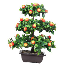 Artificial Fruit Tree Bonsai with Realistic Apples 13 Inch Tabletop Centerpiece for Home or Office