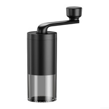 Adjustable Portable Coffee Grinder with Manual Crank for Beans and Spices, Compact Black for Travel