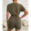 Casual Playsuit Romper για γυναίκες, μοντέρνο καλοκαιρινό φόρεμα με κοντό μανίκι, σχέδιο με 4
