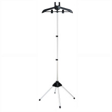Adjustable Clothes Steamer Stand with Rack, SpaceSaving Vertical 2 in 1 Design, Black