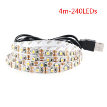Lämminvalkoiset LED-nauhat, 13,1 jalkaa, 5 V:n USB-LED-nauhat makuuhuoneeseen, keittiöön, kaappien alle, sisätiloihin