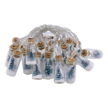 2024 Uusi Wishing Bottle LED -jouluvalosarja, 1,8 m / 6 jalkaa paristokäyttöiset värikkäät lasiset driftauspullovalot joulukuusen koristeluun