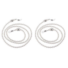 2pcs Pearl Eyeglasses Strap Eyeglass Chain Sunglasses Holder Strap Eyewear Retainer Lanyard