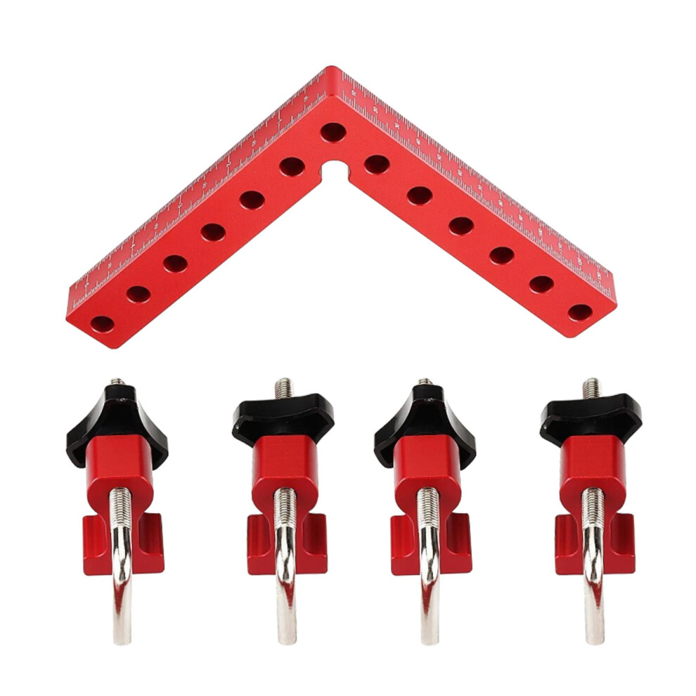 Efficiently Achieve Accurate Woodworking With 6Pc Set Of 14Cm 90 Angles Positioning Squares & Clamps Clips - Ideal For Experts And Enthusiasts 9395123871585