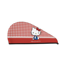 Hello Kitty Coral Velvet Dry Hair Cap Fortykning for å øke myk absorberende dusjhette