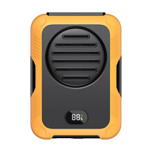 Fnyoxu2023Bezlistý závěsný ventilátor na pas, nabíjení přes USB, venkovní sporty, přenosný, silný vítr, přenosný závěsný