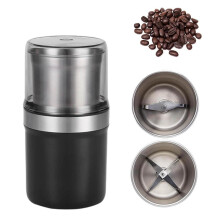 Electric Coffee Grinder  Power Large Capacity Stainless Steel Dual Cup Easy Clean MultiUse