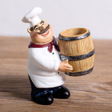 Yakbaofuo Koch-Figur, Heimdekoration aus Kunstharz, passend für Restaurants und Schreibtische, kreatives Geschenk für Weihnachten und Halloween