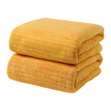 Asciugamano in pile di corallo 70*140 cm giallo - Assorbente, morbido per la casa, per asciugare i capelli, per la spiaggia - Adatto all'uso