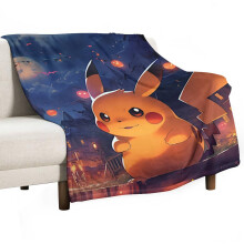 Coperta Pikachu Queen, regalo per bambini, flanella super morbida, leggera e accogliente, decorazione per letto e divano, adatta a tutte le stagioni,