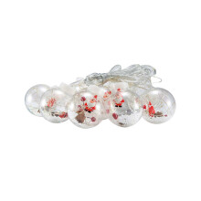 LED-Lichterkette mit 10 Kugeln, Schneemann und Weihnachtsbaum-Motiv, passend zur Weihnachtsdekoration, jetzt im Angebot!