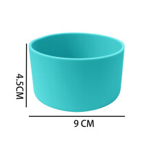 7.5/9cm Cup Cover Space Pot Silicone Cover Rubber Bottom Pad 32-40oz Universal, Cyan 9cm