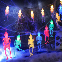 YiFudd8ft20LEDs luurankomerkkijonovalot, halloween-koristeet, yhteensopiva aavemaisten juhlien kanssa, sisä- ja ulkoterassilla