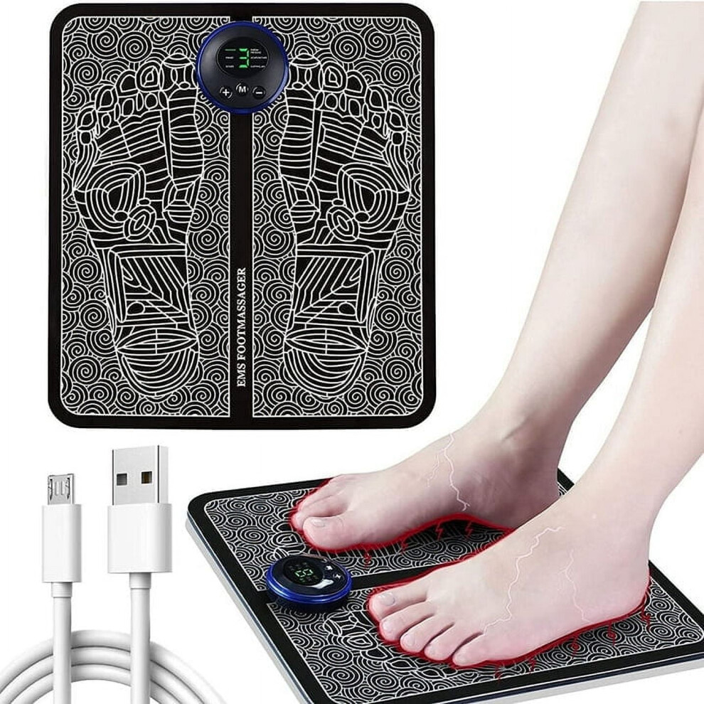EMS Foot Massager Mat, Pro Electrode Stimulator Mat, Compatible with EMS Therapy, Relieves Pain & Improves Circulation