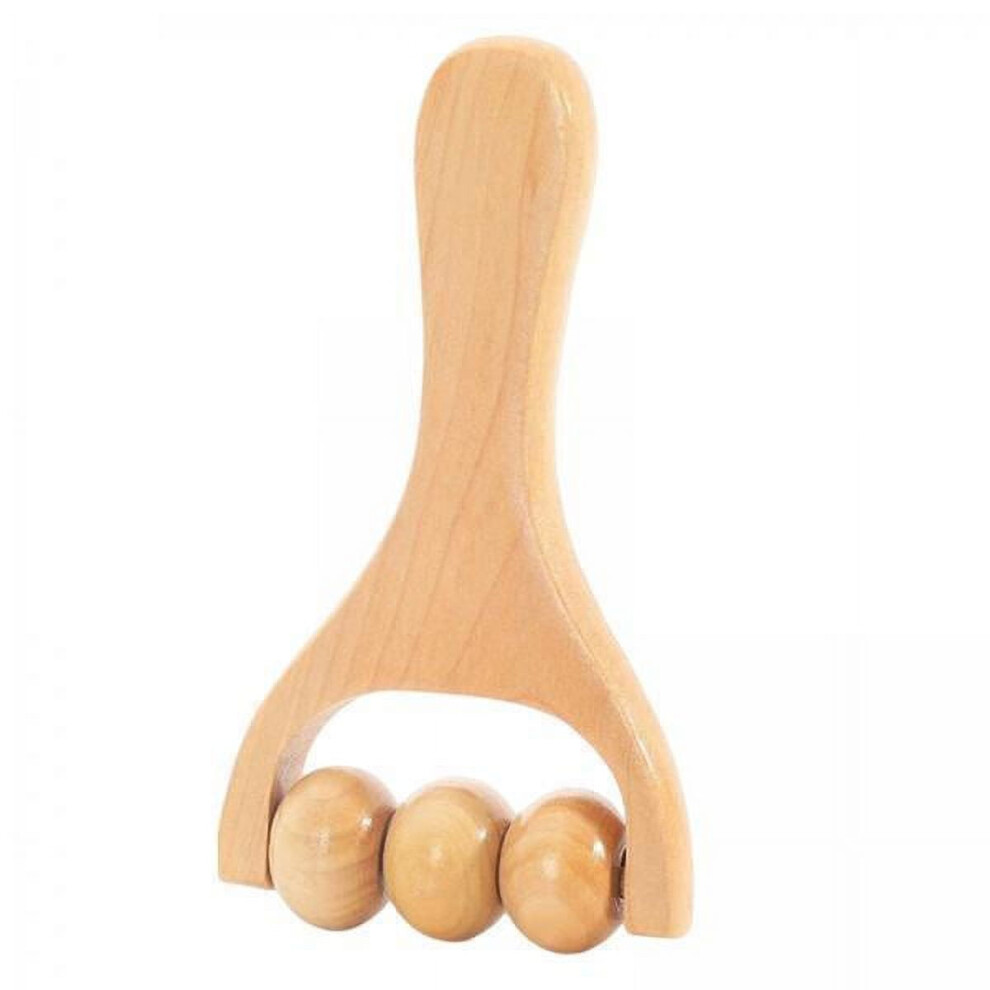 TOOYFUL 2xManual Handheld Roller Massager Body Massage Tool Wooden for Foot Thigh A