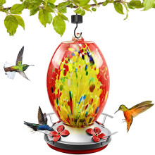 Comedero para colibríes, comedero colgante para pájaros para exteriores/porches
