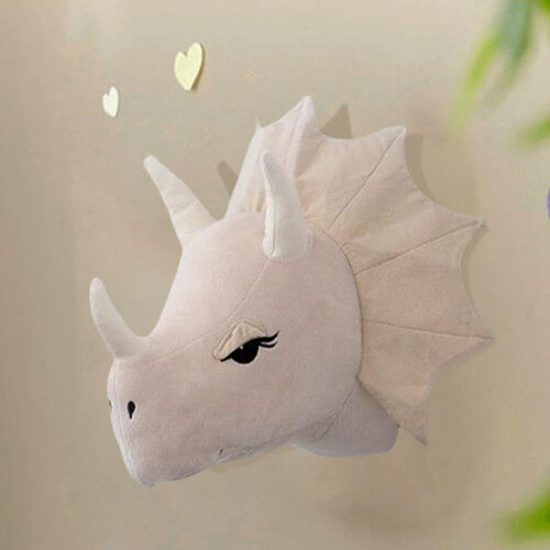Conjunto de 2 peças de enfeites de parede de dinossauro 3D para quarto, sala de estar e quarto de bebê. 2