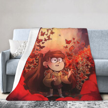 Gravity Falls -hotellihuopa, anime-huopa sängylle, sohvahuopa, erittäin pehmeä fleecehuopa makuuhuoneen olohuoneeseen, 60 x 50 tuumaa