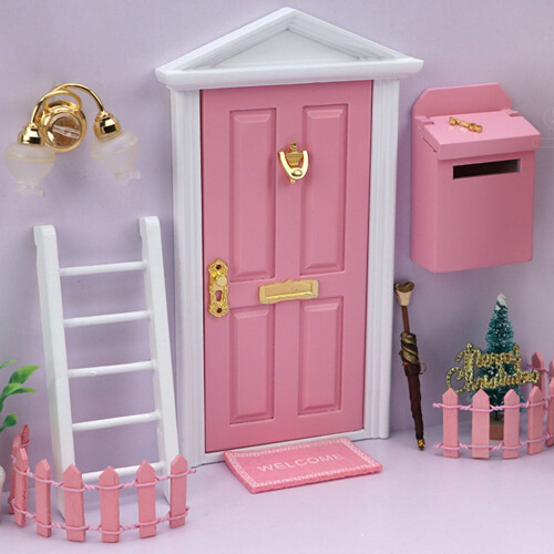 Hesroicy Mini Fairy Door Ανθεκτικό στη διάβρωση, ανθεκτικό στην υγρασία, κιτ παιχνιδιών Micro