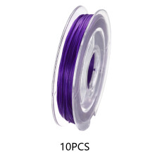 ICERUN 10er-Pack Armbandband, stabiles, dehnbares Armbandband mit Knoten, bequemes, elastisches Band, Lila