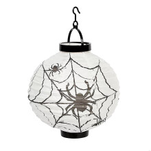 Kannettava Halloween-lyhty lepakko-/luuranko-/hämähäkki-/kurpitsakuviolla, hehkuva, paristokäyttöinen kauhuaiheinen taittuva koriste,