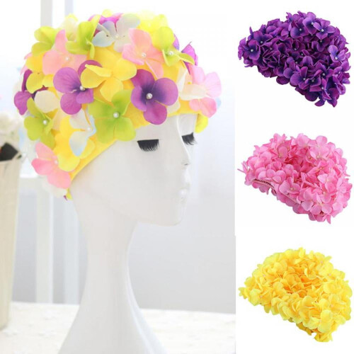 Σκουφάκια κολύμβησης Prettyyui Retro με λουλούδια - Petal Bathing Cap Εξατομικευμένα 2
