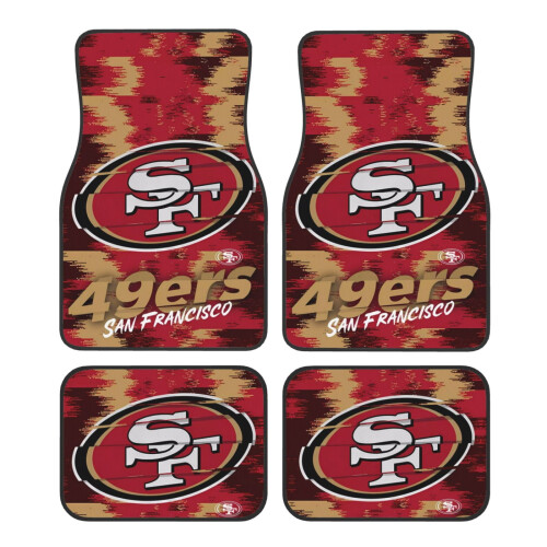 Πατάκια αυτοκινήτου SF49ers, Συμβατά με SUV, Van, Sedan, Φορτηγά, 4 τεμάχια αντιολισθητική