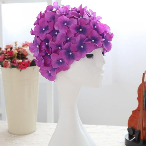 Σκουφάκια κολύμβησης Prettyyui Retro με λουλούδια - Petal Bathing Cap Εξατομικευμένα 1