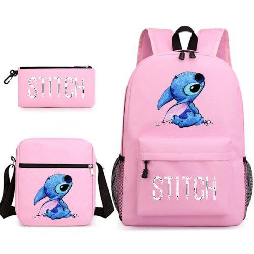 Ensemble sac à dos Lilo & Stitch pour l'école. - Orchidée parfaite