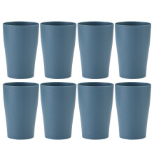 Set di 8 bicchieri da acqua fredda in plastica blu per bambini Ionze