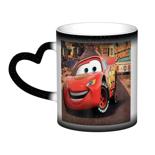 Κούπες Cars Lightning Mcqueen Κύπελλο με Αλλαγή Χρώματος και Εικόνα, Θερμοευαίσθητο