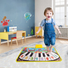 Ofertas de inverno: Tapete musical Kcavykas com piano para brincar no chão, compatível com brinquedos educativos infantis, tapete quebra-cabeça