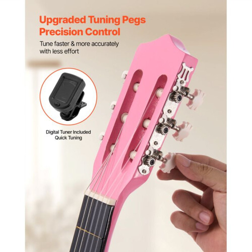 Violão Clássico - DUOKU - M5831 - 96 cm - Tilleul - Cor Rosa 2